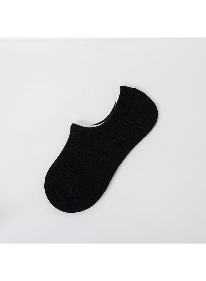 No-Show Socks for Women, Cotton Blend Non-Slip Low Cut Socks, Black White Gray, 6 Pairs - Image 3